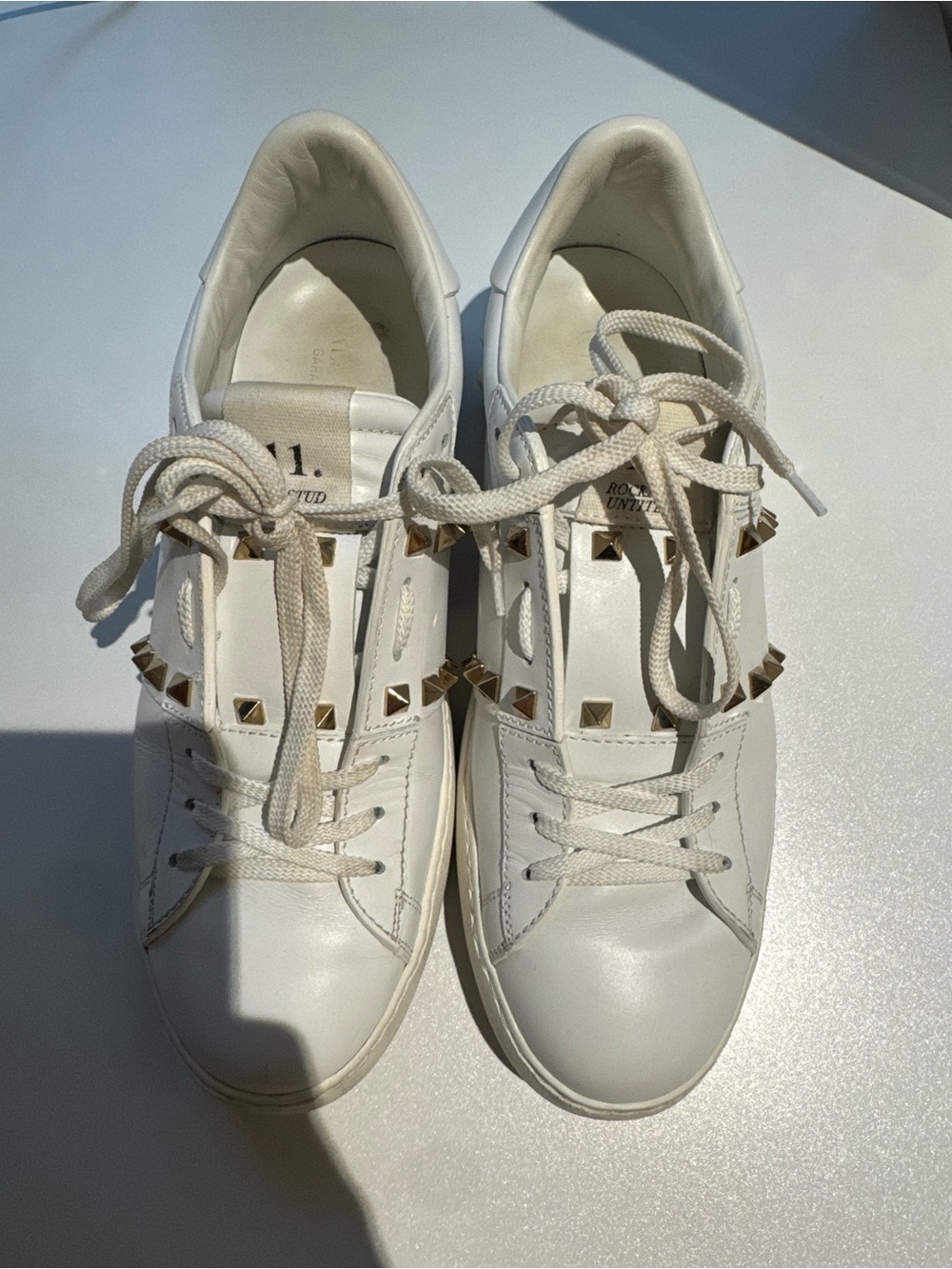 Valentino white Studded Leather Women’s Sneakers